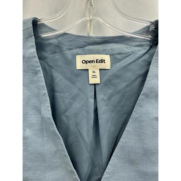 Open Edit Linen Blend Vest - Picture 3 of 4